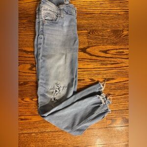 Justice Light Blue Distressed Jeans